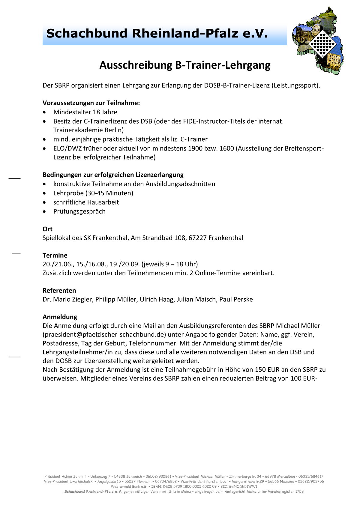 Ausschreibung B 2026