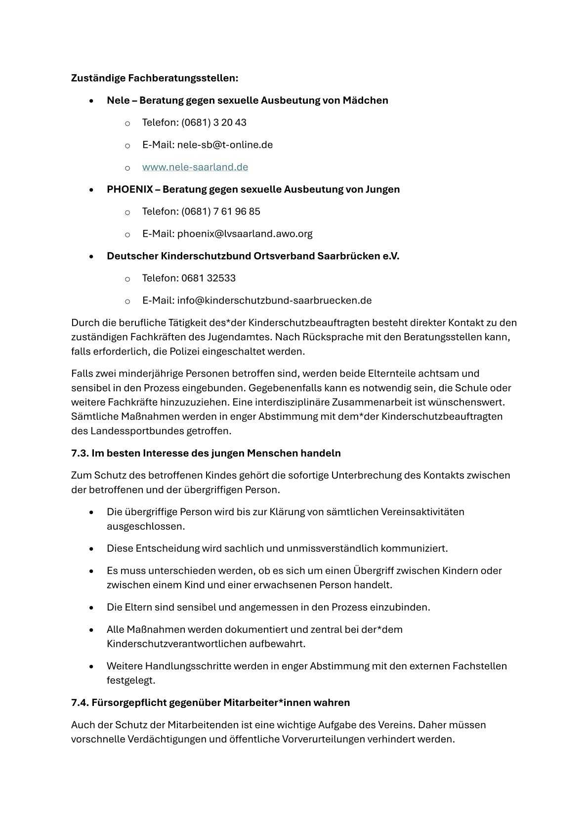 Sport Kinderschutzt Prävention SSV 5