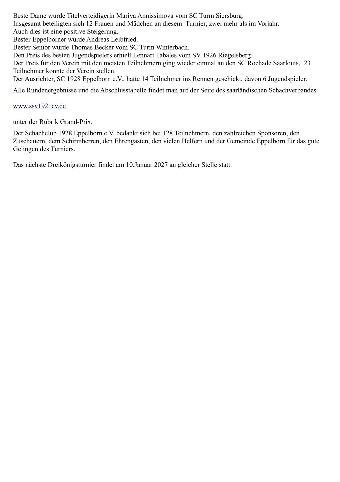Turnierbericht Eppelborn 26 2